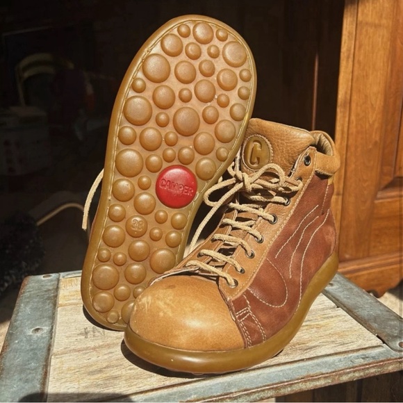 VINTAGE - Camper Boots (Authentic Portuguese leather) *good condition main image 5